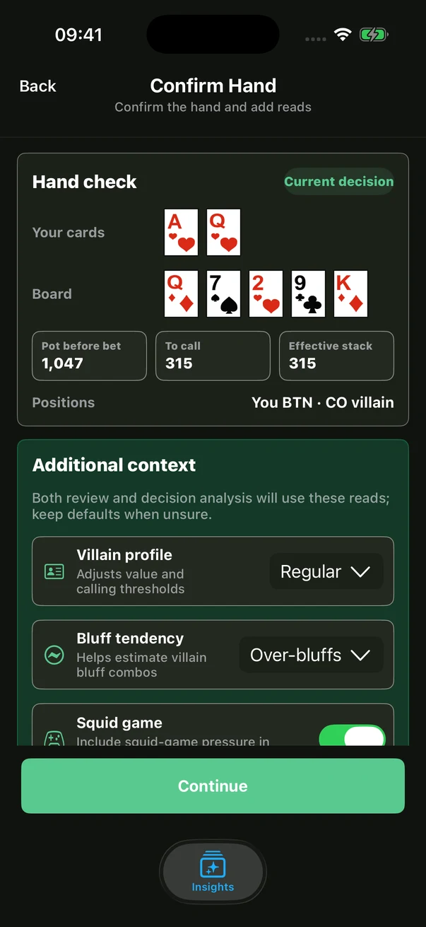 INSIGHTS — app screen